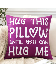 Funda de Cojín OTOSTAR Cuadrada 45.72 cm Franela Púrpura 2