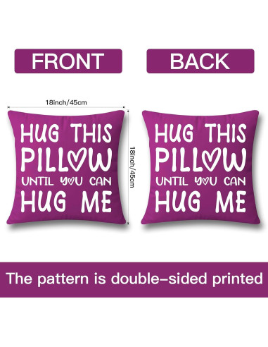 Funda de Cojín OTOSTAR Cuadrada 45.72 cm Franela Púrpura