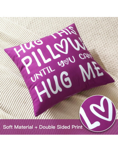 Funda de Cojín OTOSTAR Cuadrada 45.72 cm Franela Púrpura