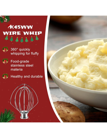 Accesorios de Mezclador de Cocina K45 Acero Inoxidable 4.5QT