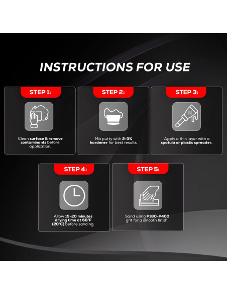 Masilla Automotriz KMK K-Glaze G-10440 440ml Alta Adhesión