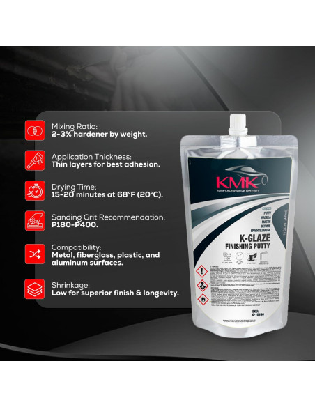 Masilla Automotriz KMK K-Glaze G-10440 440ml Alta Adhesión