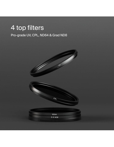 Kit de Filtros de Lente Urth 62mm 4-en-1 UV, CPL, ND64, ND8