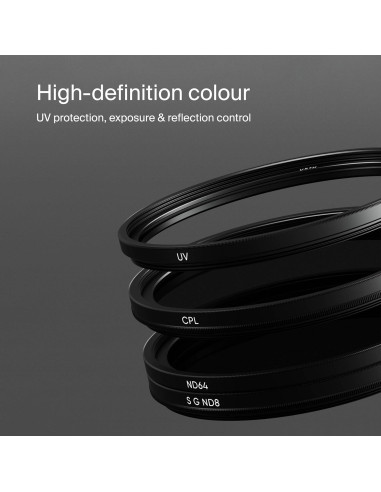 Kit de Filtros de Lente Urth 62mm 4-en-1 UV, CPL, ND64, ND8