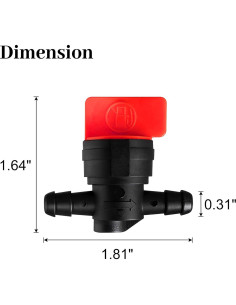 Válvula de Corte de Combustible CLSR2U 1/4" 10 Paquetes 2
