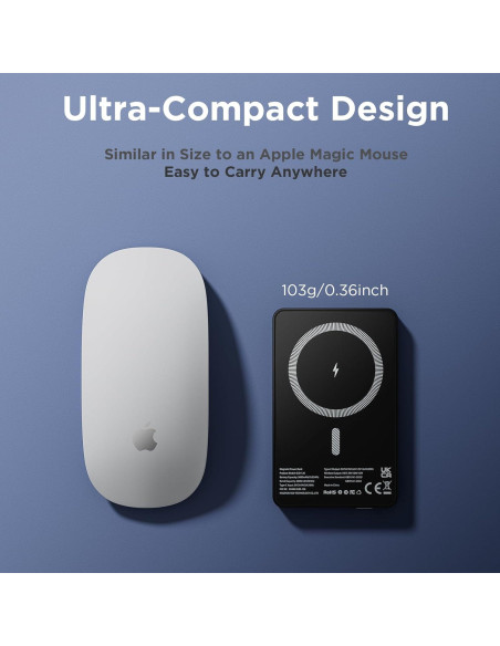 Estación de Carga Inalámbrica 5 en 1 YouthMemory con Banco de Energía 5000mAh