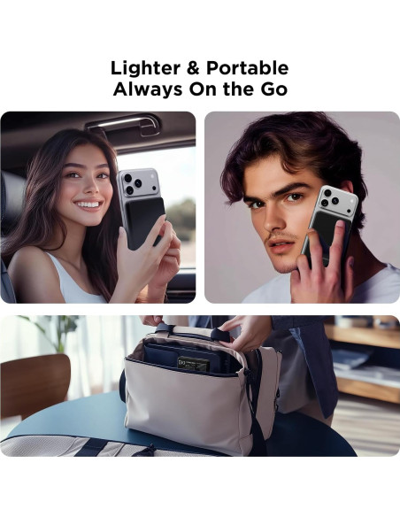 Estación de Carga Inalámbrica 5 en 1 YouthMemory con Banco de Energía 5000mAh