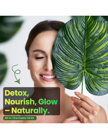 Kit de Aceite de Ricino Orgánico 200ml + Botella 5ml - Peakish