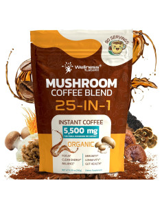 Café de Champiñones Orgánico Instantáneo Wellness LabsRx 180g