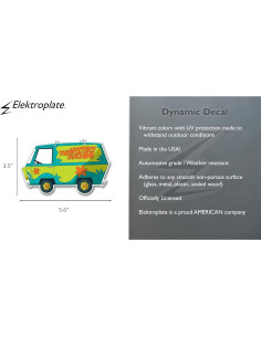 Calcomanía Scooby-Doo Máquina del Misterio Elektroplate 8.89x14.22cm 2
