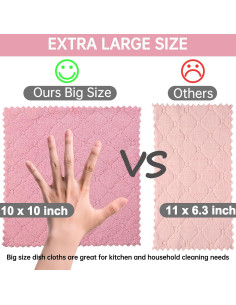 Paquete de 12 Toallas de Cocina IZYUF Microfibra 25.4x25.4 cm 2