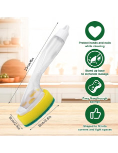 Kit de Varitas para Lavar Platos FoldTier 4 Varitas y 12 Esponjas 2