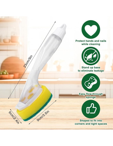 Kit de Varitas para Lavar Platos FoldTier 4 Varitas y 12 Esponjas