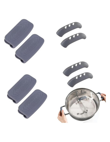 4 Pares de Fundas de Silicona UAIAGM para Mangos de Olla