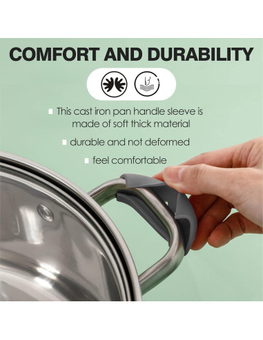 4 Pares de Fundas de Silicona UAIAGM para Mangos de Olla