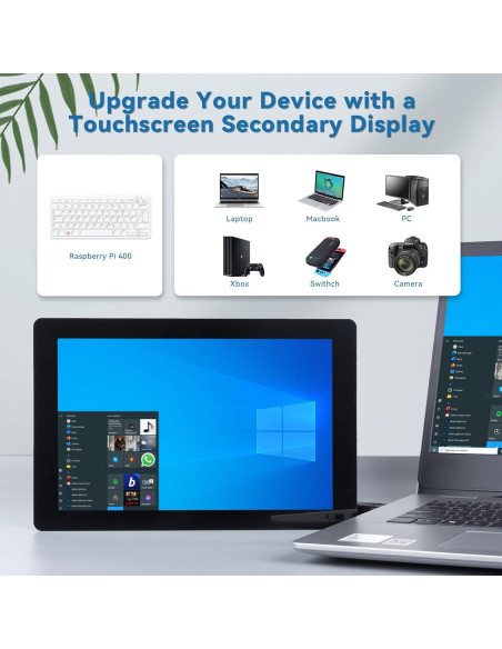 Pantalla Táctil IPS HD 10.1" SunFounder para Raspberry Pi 5