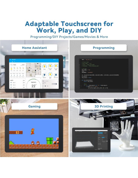 Pantalla Táctil IPS HD 10.1" SunFounder para Raspberry Pi 5
