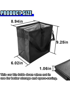 Bote de Basura para Autos DUSCOKE 9L Impermeable 2PCS 2