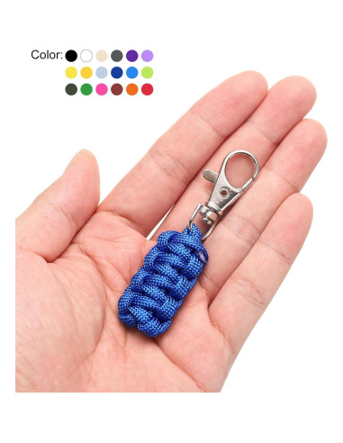 Tiradores de Cremallera Paracord uxcell 4 Piezas Negro 75mm