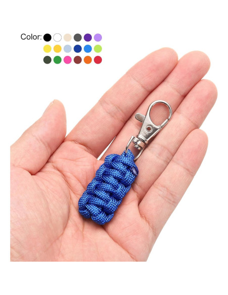 Tiradores de Cremallera Paracord uxcell 4 Piezas Negro 75mm