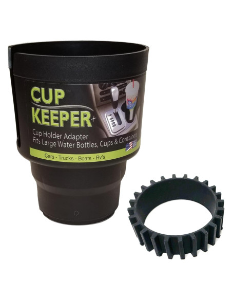 Adaptador de Portavasos Gadjit Cup Keeper Plus Negro - Banda Ajustable