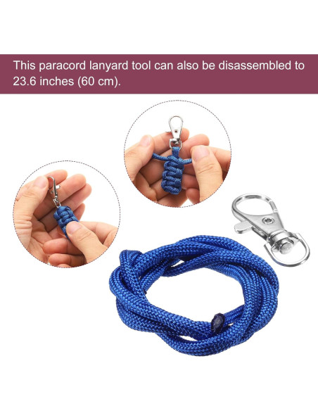 Tiradores de Cremallera Paracord uxcell 4 Piezas Negro 75mm