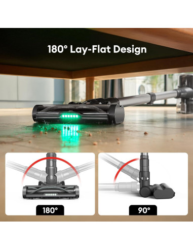 Aspiradora Inalámbrica Ultenic U12 550W 50Kpa con Pantalla LED