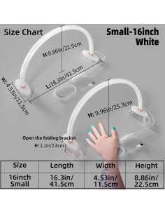 Lámpara de Escritorio LED Media Luna Welltell 40.64cm 3 Temperaturas 2