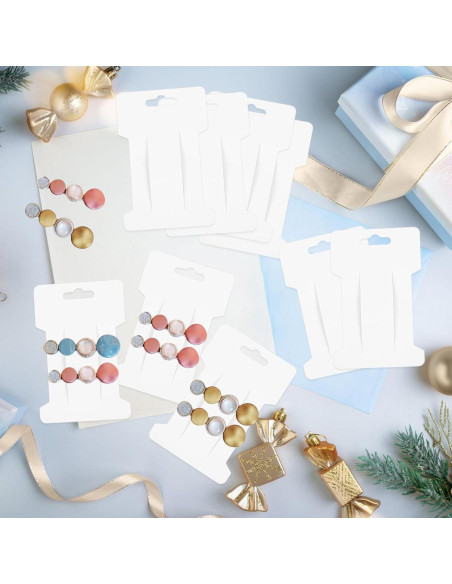 200 Tarjetas de Exhibición para Clips de Cabello 350gsm 10.8x7cm