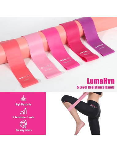 Kit de Pilates Rosa LumaHvn con Anillo y Pelotas para Ejercicio