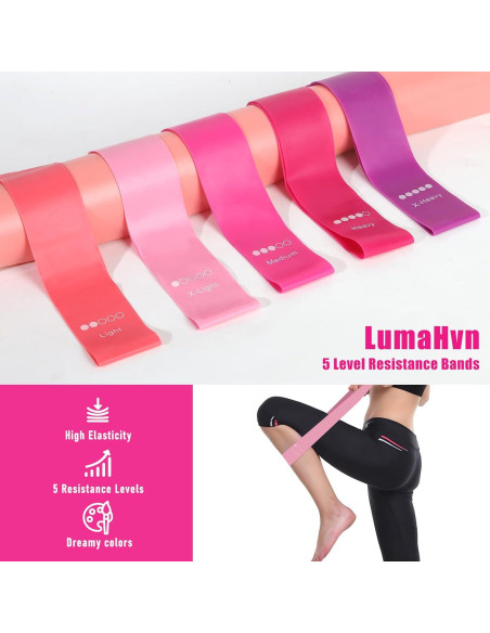 Kit de Pilates Rosa LumaHvn con Anillo y Pelotas para Ejercicio