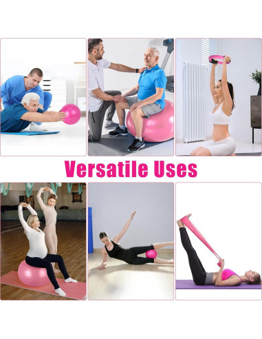 Kit de Pilates Rosa LumaHvn con Anillo y Pelotas para Ejercicio