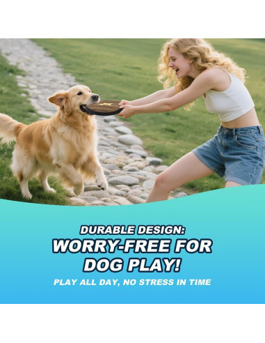 Disco Volador TSPRO para Perros Medianos y Grandes, Nylon Verde 24.1 cm