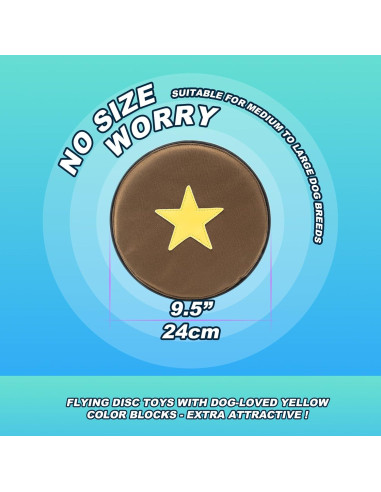 Disco Volador TSPRO para Perros Medianos y Grandes, Nylon Verde 24.1 cm