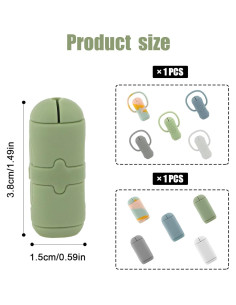 10 Protectores de Cable de Carga SAVITA Silicona USB Tipo-C 2