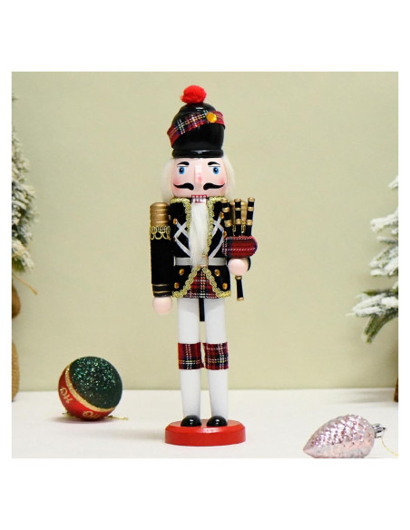 Cascanueces de Madera 30 cm Happy L - Decoración Navideña