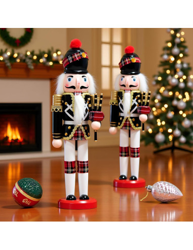 Cascanueces de Madera 30 cm Happy L - Decoración Navideña