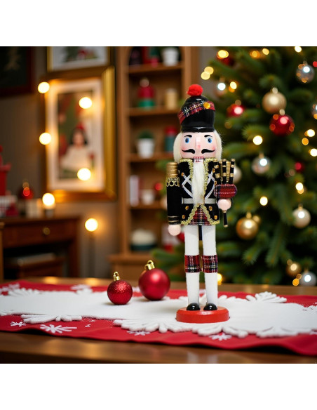 Cascanueces de Madera 30 cm Happy L - Decoración Navideña