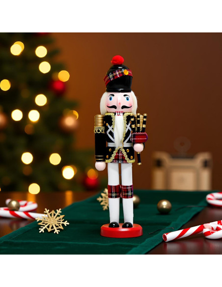 Cascanueces de Madera 30 cm Happy L - Decoración Navideña