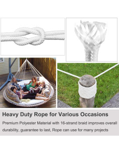 Cuerda de Soga para Bandera EKEV 15m con Ganchos Giratorios 2