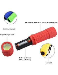 Juego de 6 Linternas LED COB Whaply con 18 Pilas AAA 2