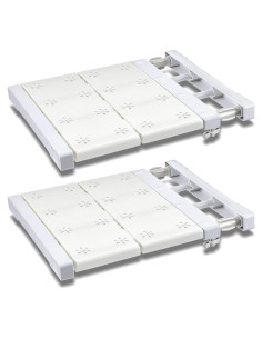 Estante de Tensión Ajustable Gerrii 2 Pcs Blanco 27.5-45.5cm