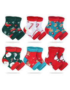 6 Pares de Calcetines Hidratantes Navideños Breathffy - Talla Única