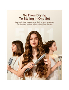 Secador de cabello Tqcir 5 en 1 con rizadores auto-enrollables 2
