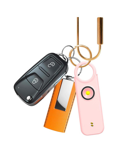 Alarma Personal de Seguridad Fuers 135dB con Luz LED Rosa