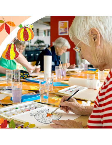 Kit de Manualidades Atrapa Luz RoundFunny 60 Piezas Otoño