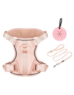 Arnés Chaleco para Perros Pequeños Petmolico Rosa Reflectante
