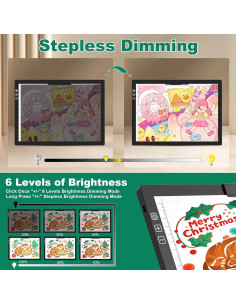 Mesa de Luz A4 Wsenlight Inalámbrica Recargable LED 6 Niveles 2