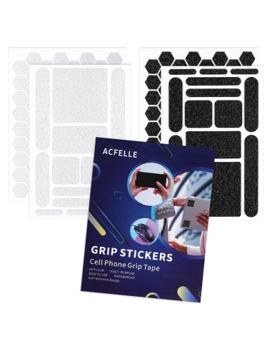 Cinta de Agarre Antideslizante ACFELLE 4Pack Negro y Transparente