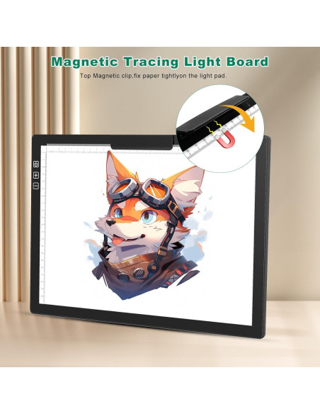 Mesa de Luz A4 Wsenlight Inalámbrica Recargable LED 6 Niveles